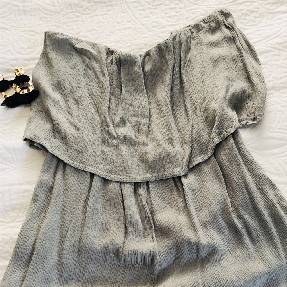 Tobi Grey strapless romper